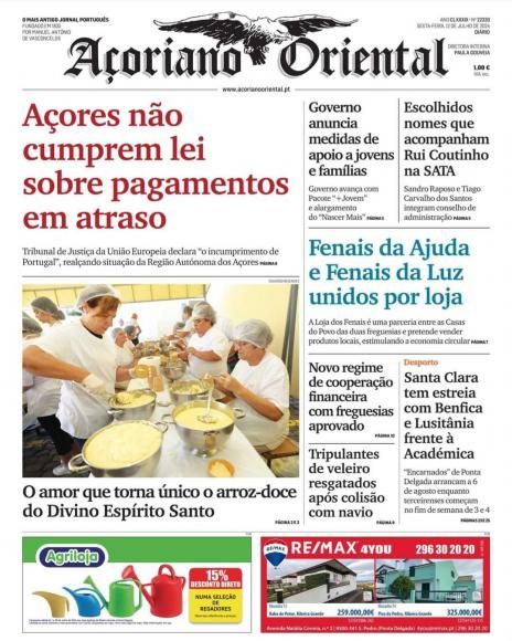 Casa do Povo dos Fenais da Luz em destaque no Açoriano Oriental