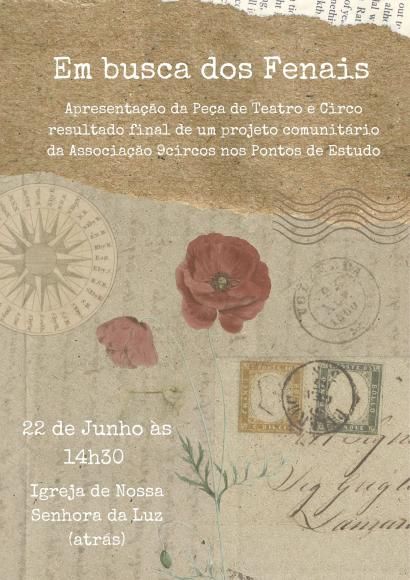 Peça de Teatro e Circo - Projeto Comunitário da Associação 9circos nos Pontos de Estudo